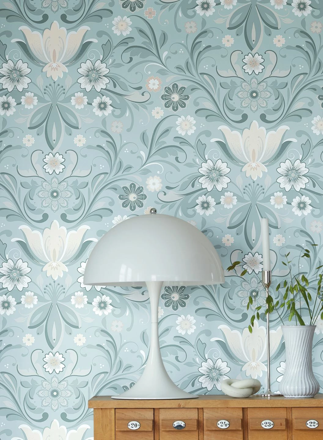 Tapete Sanna Pastelltürkis 3 Tapete Sanna Pastelltürkis