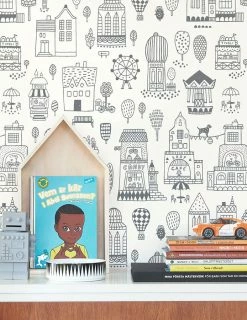 Tapete Small Town Weiss 9 Tapete Small Town Weiss -Geschaft Tapeten Small Town B 389173 2880x1440