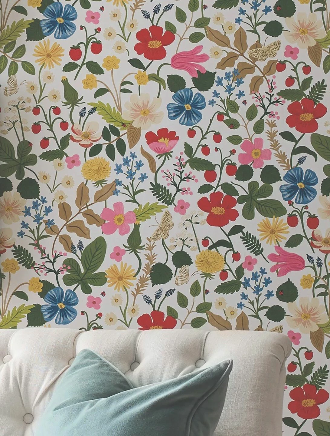 Tapete Strawberry Garden Weiss 4 Tapete Strawberry Garden Weiss – Bild 2