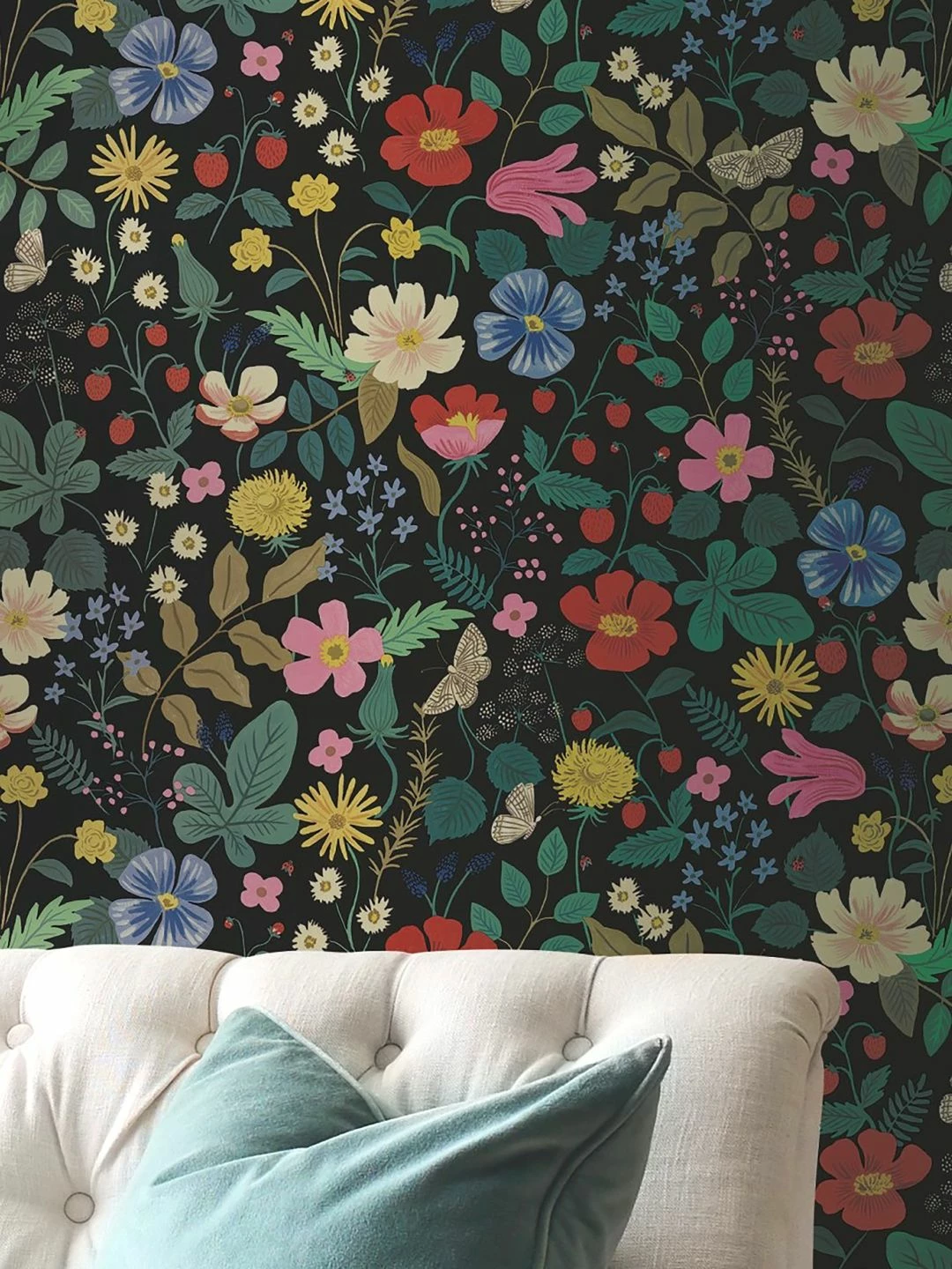 Tapete Strawberry Garden Schwarz 4 Tapete Strawberry Garden Schwarz – Bild 2