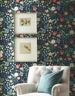 Tapete Strawberry Garden Stahlblau -Geschaft Tapeten Strawberry Garden B 790503 2880x1440