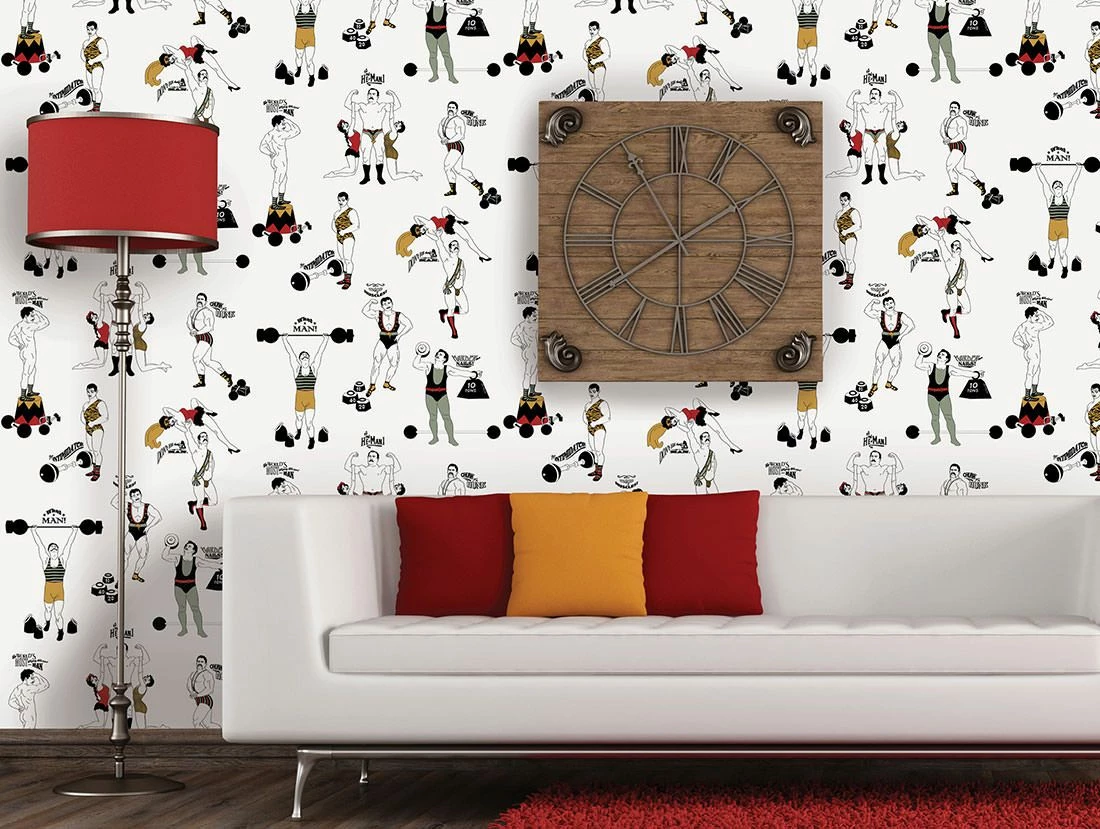 Tapete Strongman Ockergelb 5 Tapete Strongman Ockergelb – Bild 3