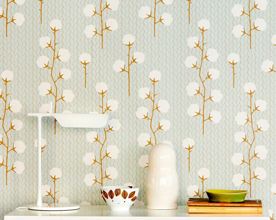 Tapete Sweet Cotton Hellpastelltürkis 3 Tapete Sweet Cotton Hellpastelltürkis