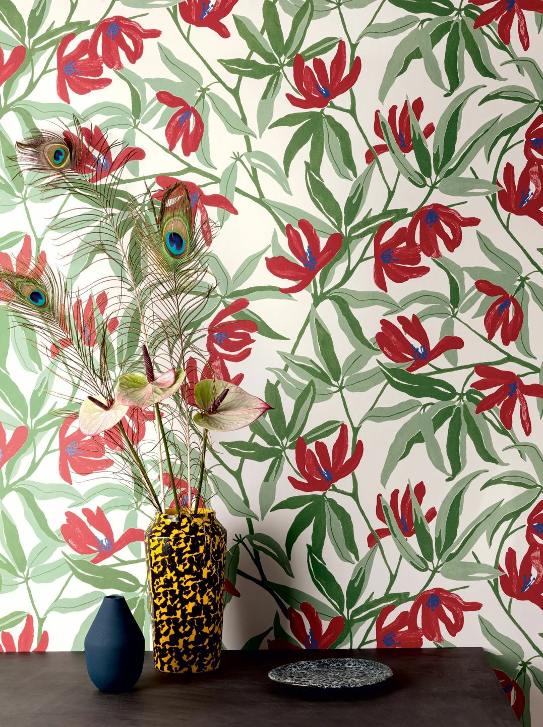 Tapete Tarbana Purpurrot 5 Tapete Tarbana Purpurrot – Bild 3