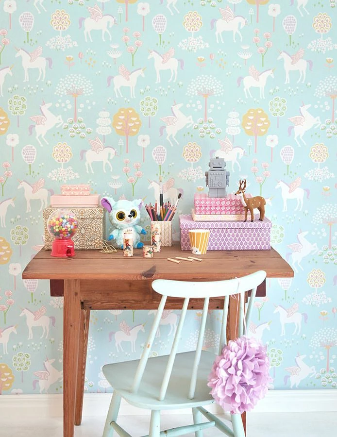 Tapete True Unicorns Hellgrün 6 Tapete True Unicorns Hellgrün – Bild 4