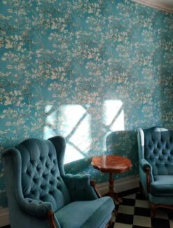 Tapete VanGogh Blossom Türkis -Geschaft Tapeten VanGogh Blossom Q 450462 2880x1440