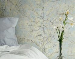 Tapete VanGogh Tree Pastelltürkis