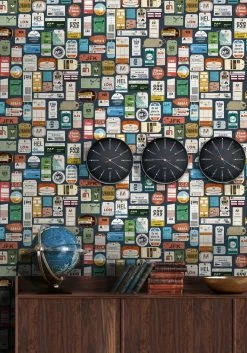 Tapete Vintage Air Travel Graublau 9 Tapete Vintage Air Travel Graublau -Geschaft Tapeten Vintage air travel B 835252 2880x1440