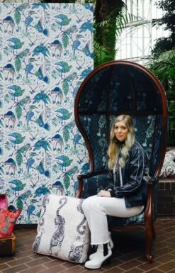 Tapete Audubon Türkisblau -Geschaft Tapeten Volturi B 745073 2880x1440