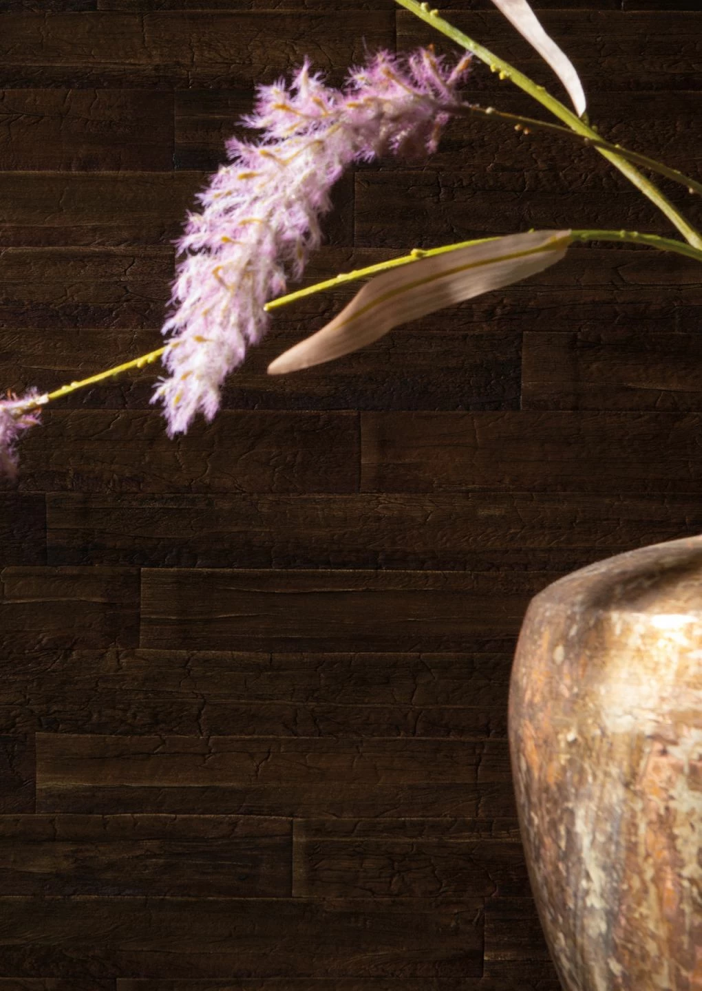 Tapete Water Hyacinth 03 Dunkelbraun 3 Tapete Water Hyacinth 03 Dunkelbraun