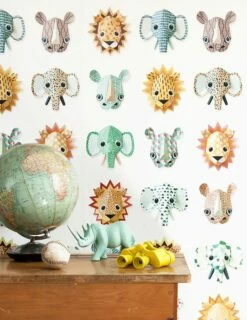 Tapete Wild Animals Gelb