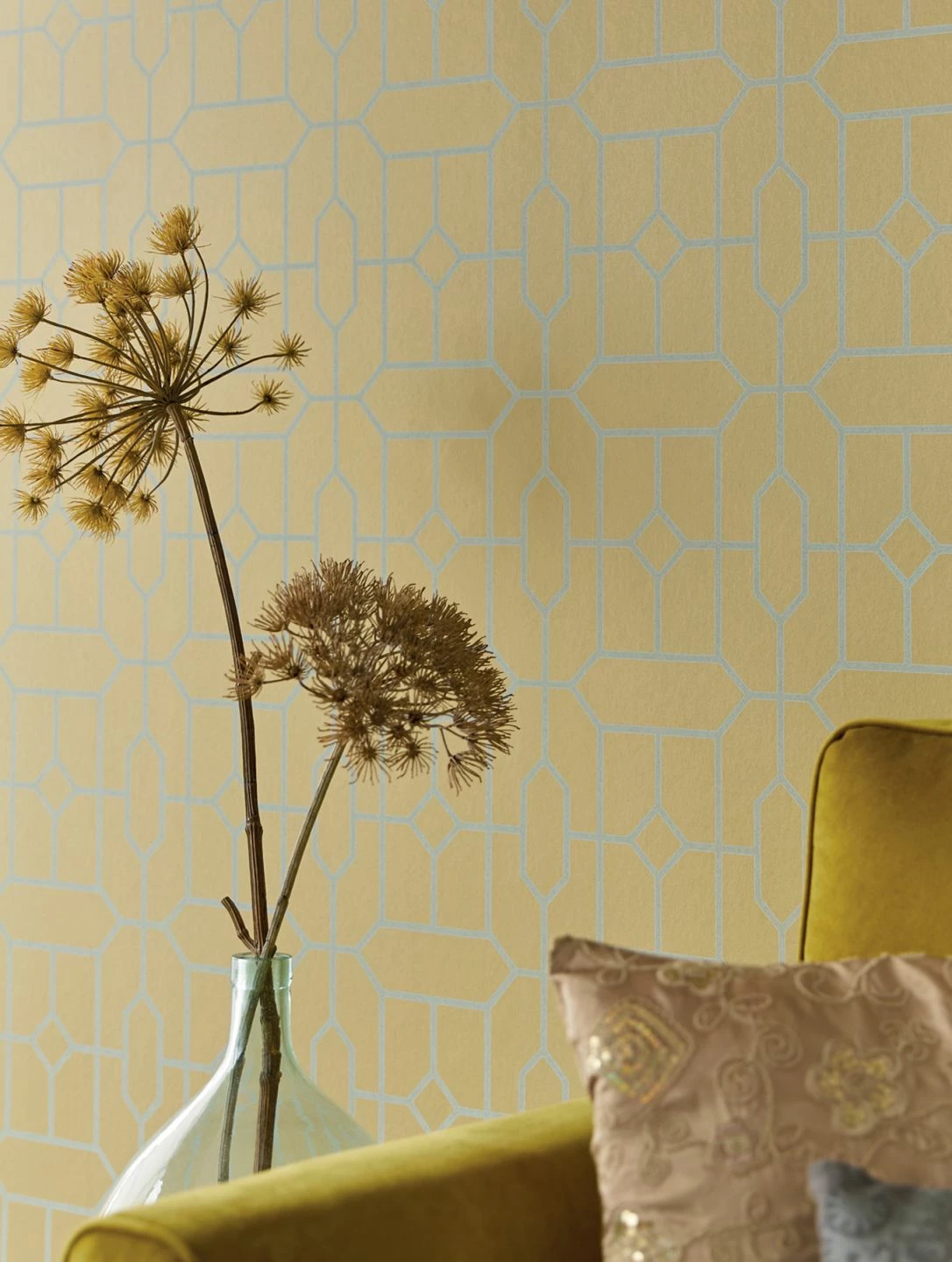 Tapete Worana Perlgold 5 Tapete Worana Perlgold – Bild 3