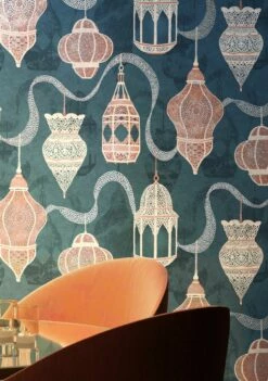 Tapete Yokata Grünblau