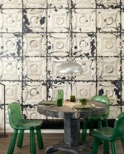 Tapete Brooklyn Tins 01 Elfenbein 8 Tapete Brooklyn Tins 01 Elfenbein -Geschaft Tapeten brooklyn tins01 270121 b 2880x1440