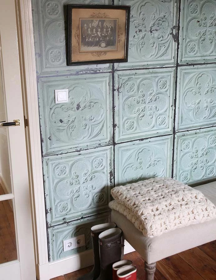 Tapete Brooklyn Tins 05 Weissgrün 5 Tapete Brooklyn Tins 05 Weissgrün – Bild 3