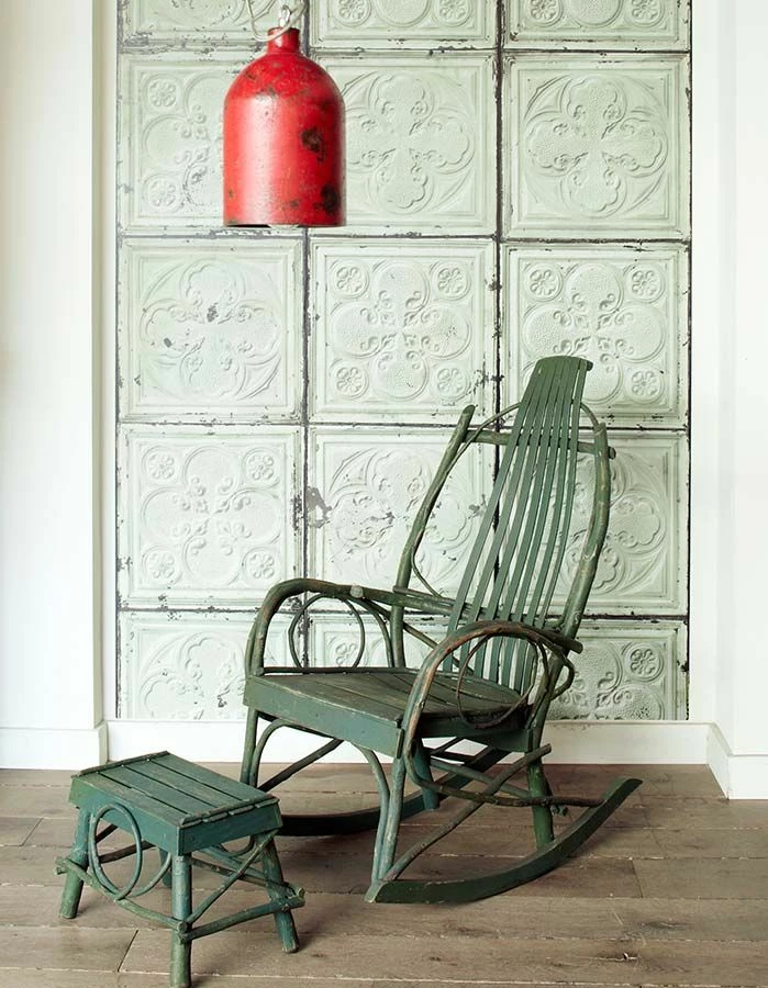 Tapete Brooklyn Tins 05 Weissgrün 6 Tapete Brooklyn Tins 05 Weissgrün – Bild 4