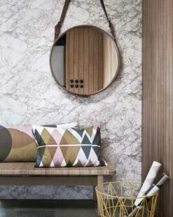 Ferm LIVING Tapete Marble Beigegrau